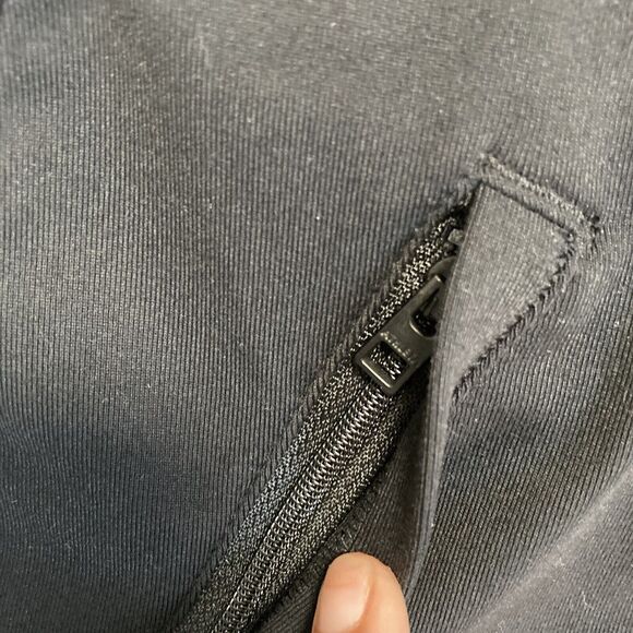 Athleta Skort Womens‎ 1X Black knit athletic mini Pockets Drawstrings - Picture 3 of 9